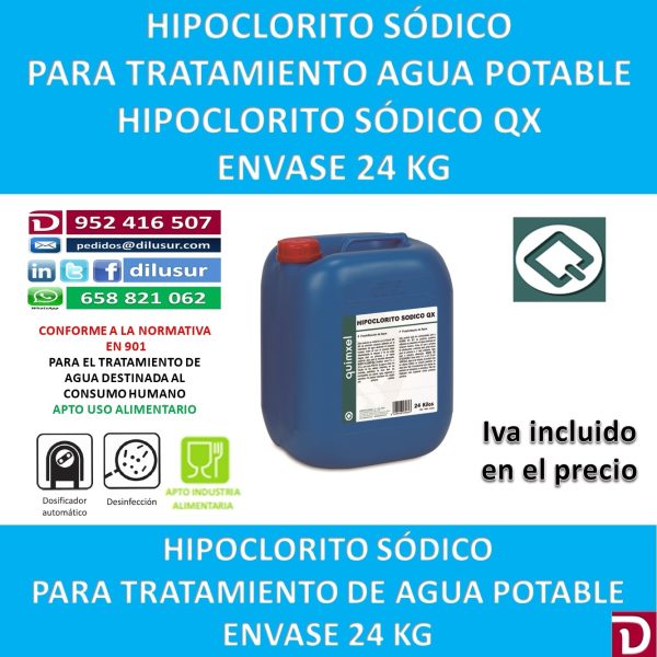 HIPOCLORITO SODICO 24 KG.