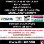 BATERIA COCHE VARTA 45 AH B24