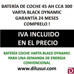 BATERIA COCHE VARTA 45 AH B24