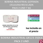 BOBINA CELULOSA RECICLADA 2 CP ( 2 UND )