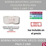BOBINA CELULOSA RECICLADA 2 CP ( 2 UND )