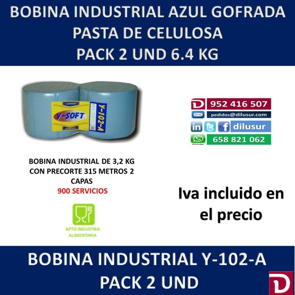 BOBINA AZUL LAMINADA (2 UND)