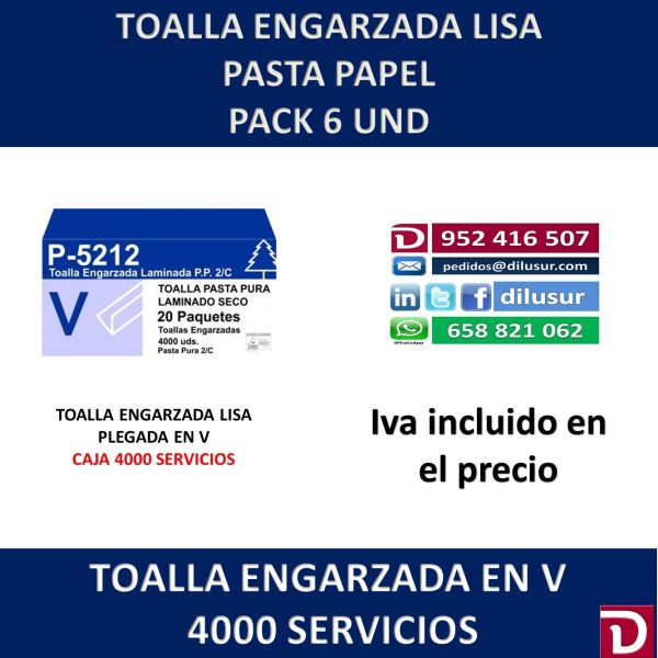 TOALLA ZIG ZAG PASTA 4000 SERVICIOS