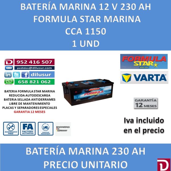 BATERIA FSTAR MARINA 230 AH