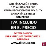 BATERIA CAMION VARTA 105 AH H16