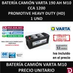BATERIA CAMION VARTA 190 AH M10