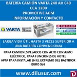 BATERIA CAMION VARTA 240 AH C40