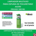 LIMPIADOR PISTOLA AA290 500 Ml.