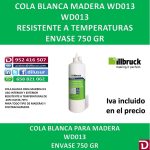 COLA BLANCA MADERA WD013 750 GR