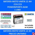 BATERIA MOTO 12 AH YT12B-4 YT12B-BS