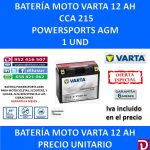 BATERIA MOTO 12 AH YT12B-4 YT12B-BS