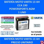 BATERIA MOTO 13 AH YT14B-4 YT14B-BS