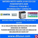 BATERIA MOTO 14 AH YTX16-4-1 YTX16-BS-1