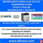 BATERIA MOTO 14 AH YTX16-4 YTX16-BS