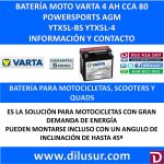BATERIA MOTO 4 AH YTX5L-BS YTX5L-4