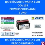 BATERIA MOTO 6 AH YTX7A-BS YTX7A-4