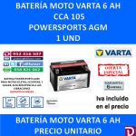 BATERIA MOTO 6 AH YTX7A-BS YTX7A-4