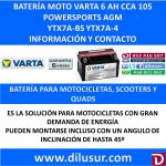 BATERIA MOTO 6 AH YTX7A-BS YTX7A-4