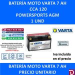 BATERIA MOTO 7 AH YT7B-BS YT7B-4