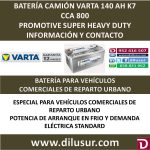 BATERIA CAMION VARTA 145 AH K7