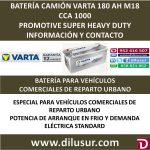 BATERIA CAMION VARTA 180 AH M18