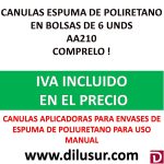 BOLSA 6 CÁNULAS PARA ESPUMA