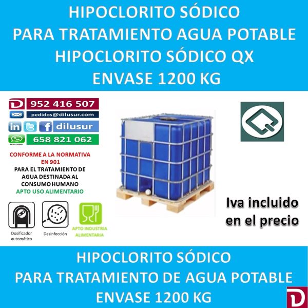 HIPOCLORITO SODICO QX 1200 KG.