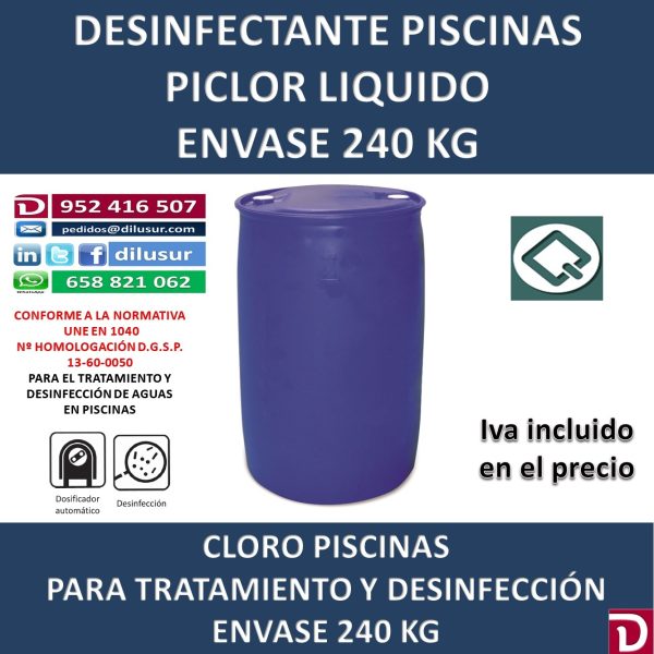 PICLOR LIQUIDO 240 KG.