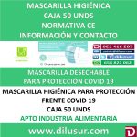 MASCARILLA SANITARIA 50 UNDS