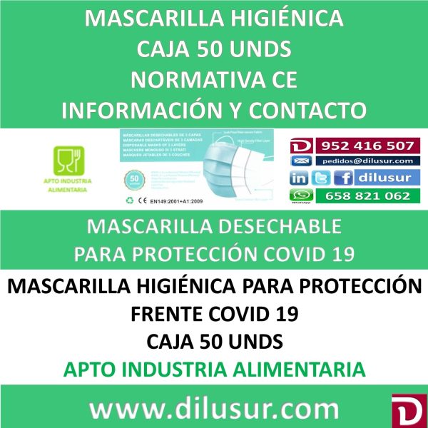MASCARILLA SANITARIA 50 UNDS