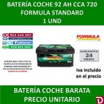 BATERIA COCHE 92 AH F STAND