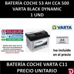 BATERIA COCHE VARTA 53 AH C11