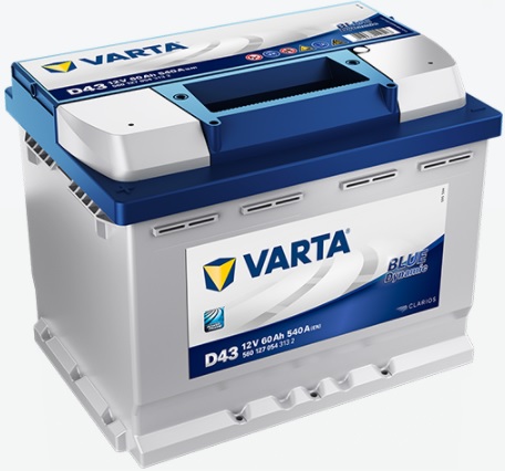 BATERIA COCHE VARTA 60 AH D43
