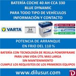 BATERIA COCHE VARTA 40 AH A13