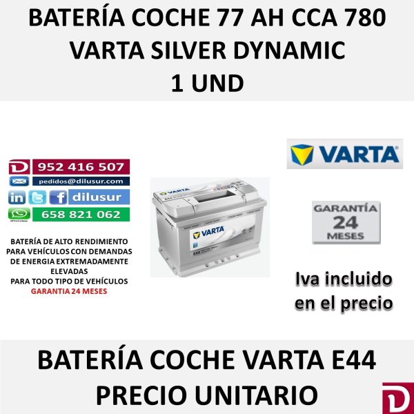 BATERIA COCHE VARTA 77 AH E44