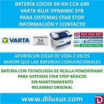 BATERIA COCHE VARTA 60 AH N60