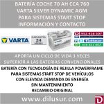 BATERIA COCHE VARTA 70 AH E39