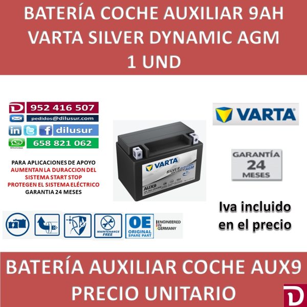 BATERIA COCHE AUXILIAR AUX9