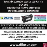 BATERIA CAMION VARTA 100 AH H4