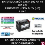 BATERIA CAMION VARTA 100 AH H9
