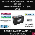 BATERIA CAMION VARTA 110 AH I5