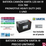 BATERIA CAMION VARTA 120 AH I9