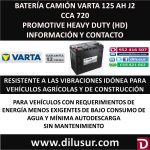 BATERIA CAMION VARTA 125 AH J2
