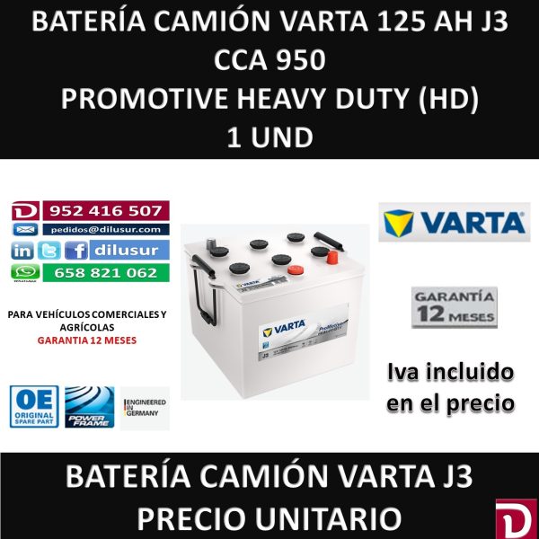 BATERIA CAMION VARTA 125 AH J3