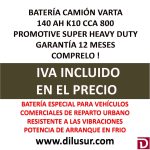 BATERIA CAMION VARTA 140 AH K10