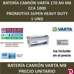 BATERIA CAMION VARTA 170 AH M8