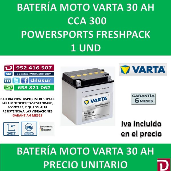 BATERIA MOTO 30 AH YB30L-B