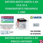 BATERIA MOTO 4 AH 6N4-2A-2 6N4A-2A-4