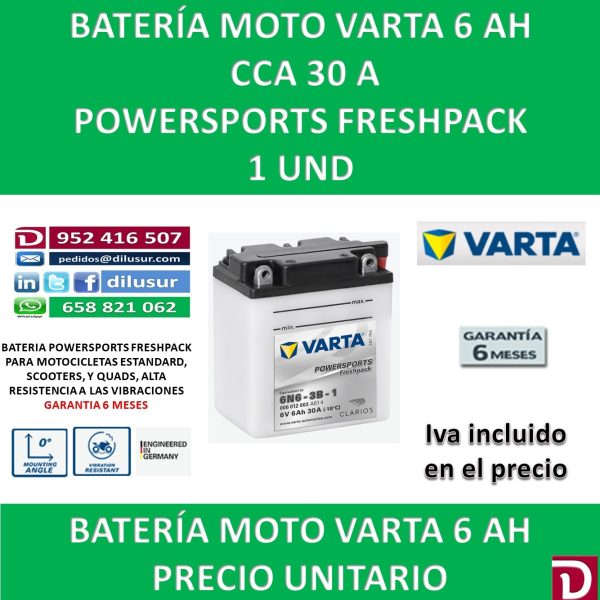 BATERIA MOTO 6 AH 6N6-3B-1