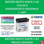 BATERIA MOTO 5 AH YB5L-B 12NS-3B